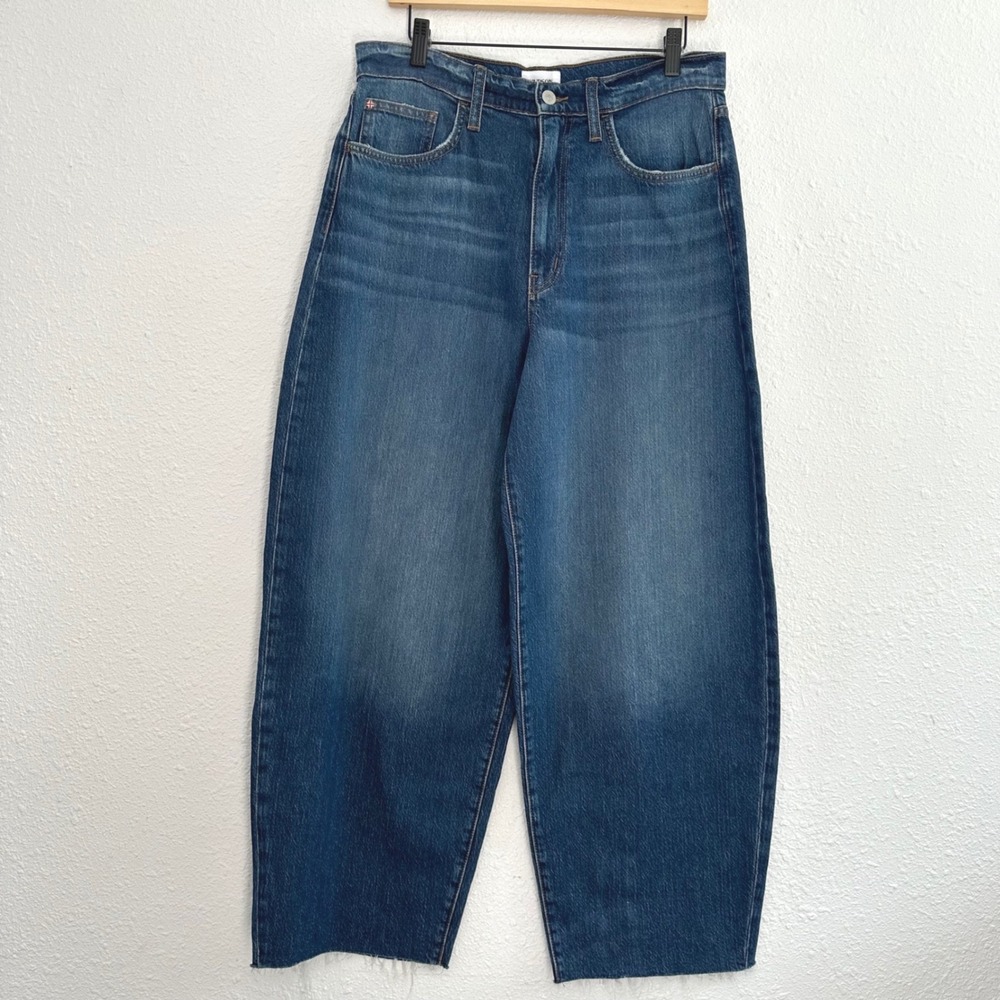 Hudson High-Rise Barrel Leg Jeans Womens 30 Blue Kusama Wash Denim Luxury Casual - Picture 2 of 10